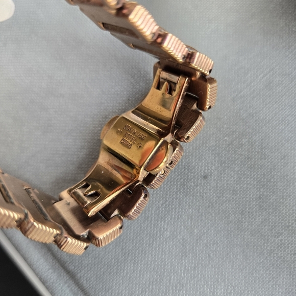 Judith Ripka Stainless Steel Gold Plate Diamonique Watch - Picture 4 of 6